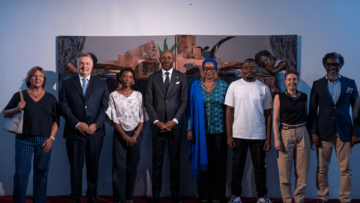 L&rsquo;oeuvre « Auditorium Cheikh Anta Diop, Dakar », de l&rsquo;artiste Cheikh Ndiaye rejoint le Mémorial de Caen dans le cadre de l&rsquo;expositon « (Dé)colonisations: des artistes africains interrogent l&rsquo;Histoire ».